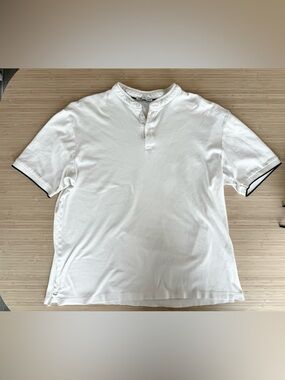 Mens Zara white polo size XL